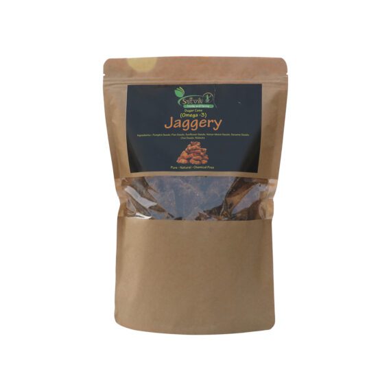 Sugar Cane Omega 3 Jaggery - ⁠Satvik Foods & Farms, 100% Organic. 100% Natural.