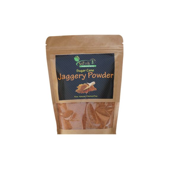 Sugar cane Jaggery Powder - ⁠Satvik Foods & Farms, 100% Organic. 100% Natural.