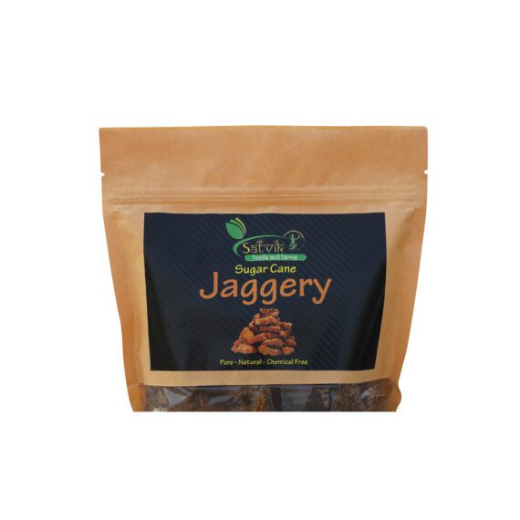 Sugarcane Jaggery - ⁠Satvik Foods & Farms, 100% Organic. 100% Natural.